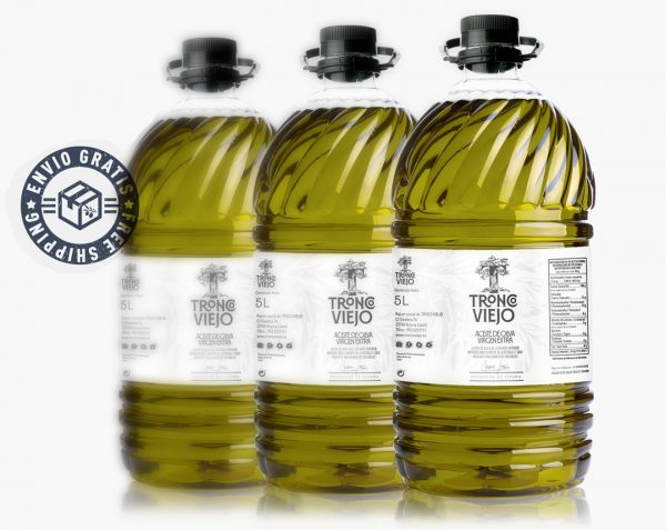 Garrafa de AOVE de 5 L en cajas de 3 unidades