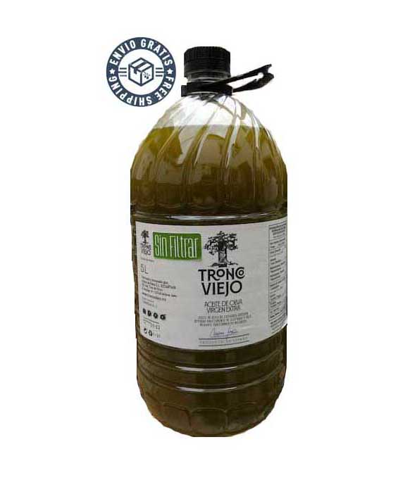 Garrafas 5 litros Aceite de Oliva Virgen Extra Sin filtrar