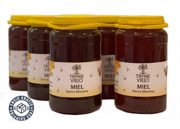 MIEL Pura de Sierra Morena, Garrafa de 2 Kg. Caja de 6 unidades