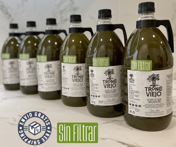 AOVE Botellas de 2 L SIN FILTRAR, Caja de 6 unidades