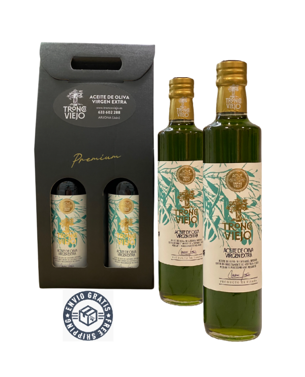 Estuche Regalo Premium. 2 botellas de AOVE Premium 500 mL. Nueva COSECHA 24/25